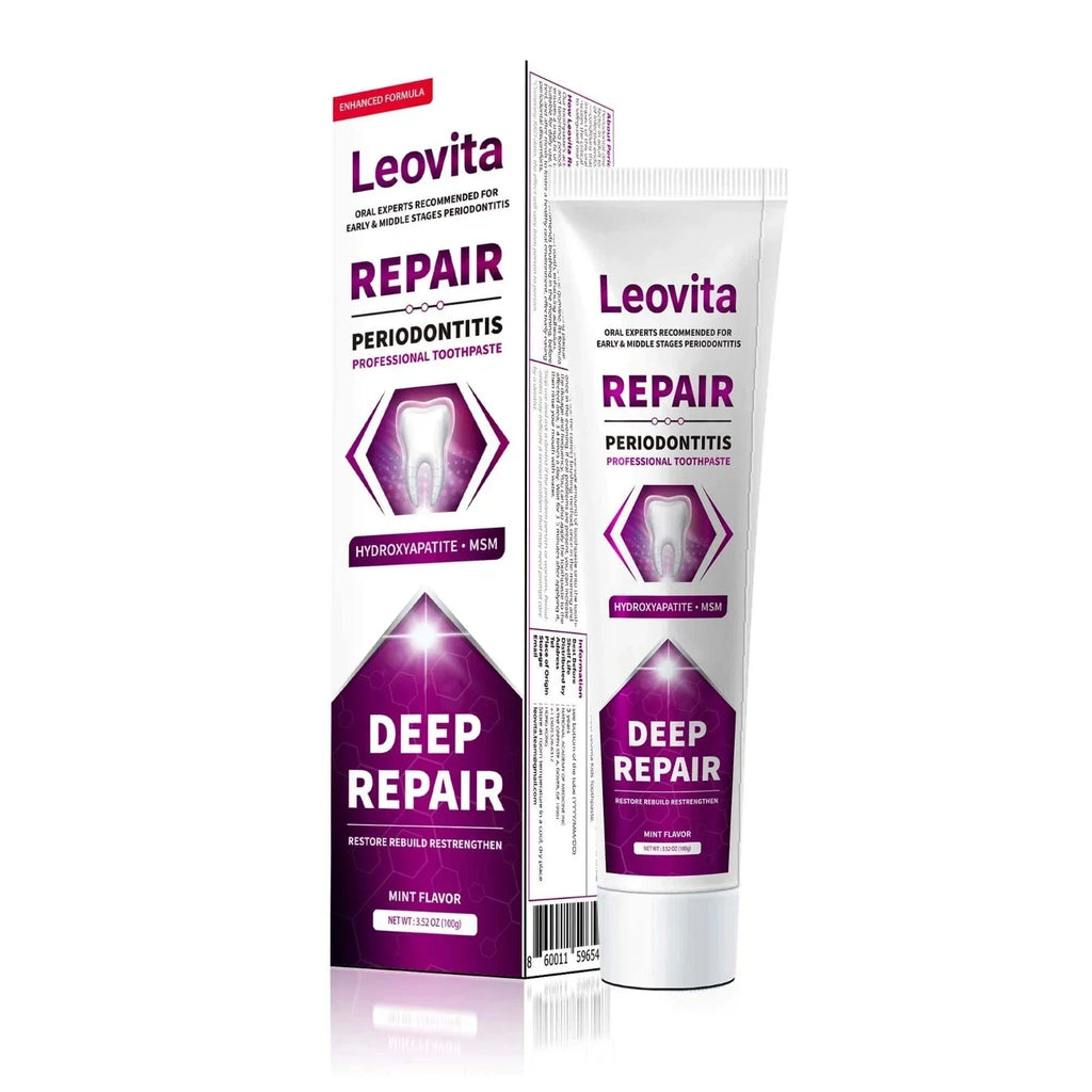 Leovita Gum Repair Toothpaste 3.52oz – Bleeding Gums, Periodontal Care, Fluoride