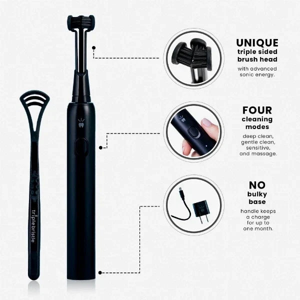Triple Bristle MAX 3-sided Sonic Electric Toothbrush